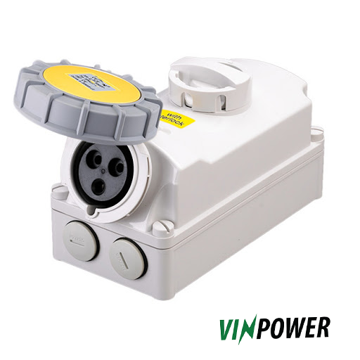 VP36212 VINPOWER 32A 3P 110V SWITCHED SOCKET IP67