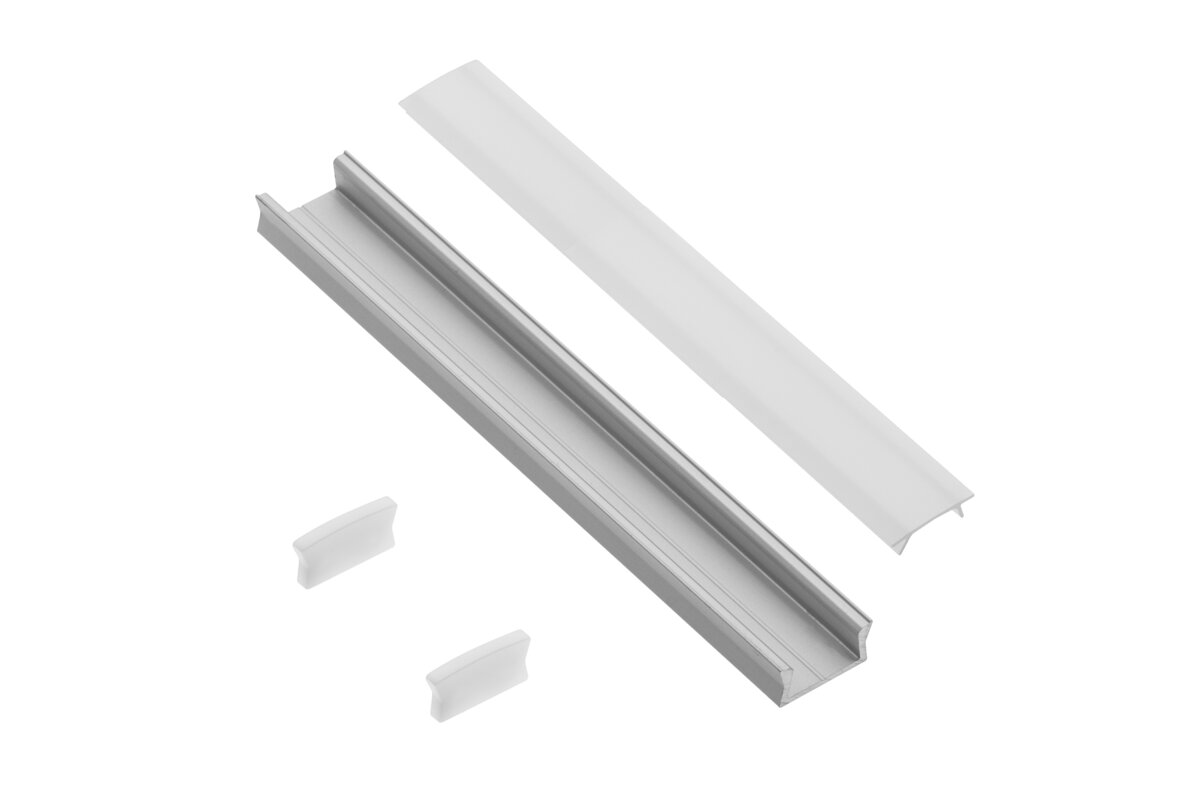 PA-ZGLAXMNKOMZ-00 GTV 2m Mini Silver profile With Clips/Blanks