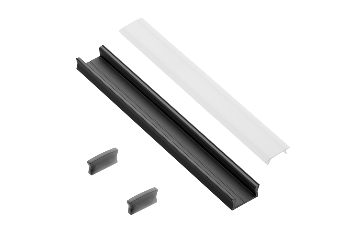 PA-ZGLAXMNKOMZ-20M GTV 2m Mini Black proflle With Clips/Blanks