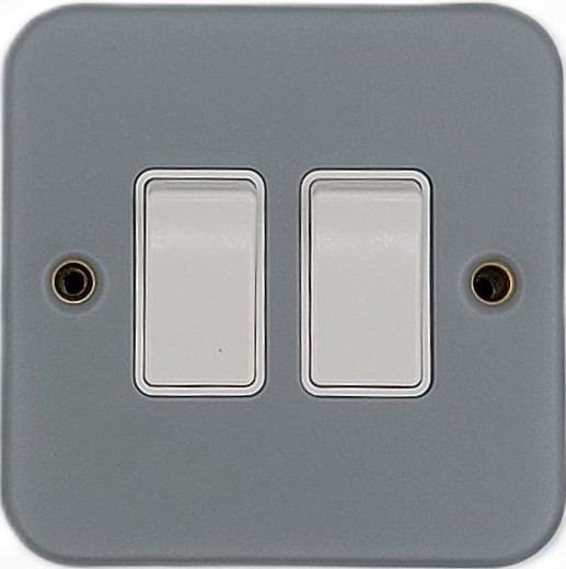 MSP622 Niglon Metal Clad  2 gang Switch