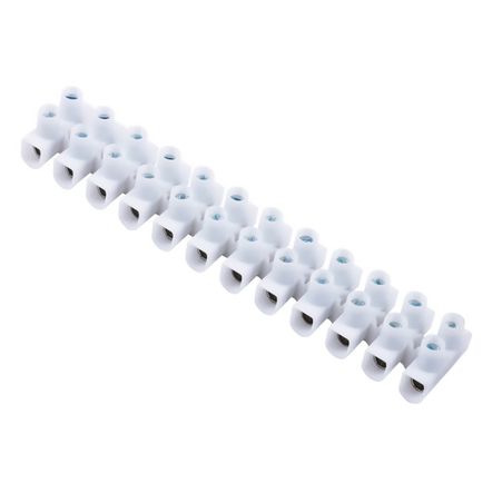 PN50 Niglon 50A 12 Way Strip Connector Natural Polyethylene